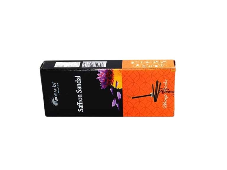 Betisoare parfumate autentice, create manual in India, producator AROMATIK. O cutie contine aprox. 10 betisoare parfumate si un suport special.