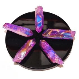 Cuart Purple Aura Varf Brut, forma de cristal brut (varf),