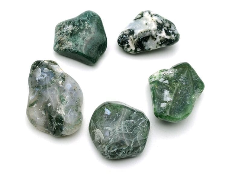 Piatra din Agat de Muschi, calitate 2, forma freeform de aprox. 3,5-4 x 2-2,5 cm